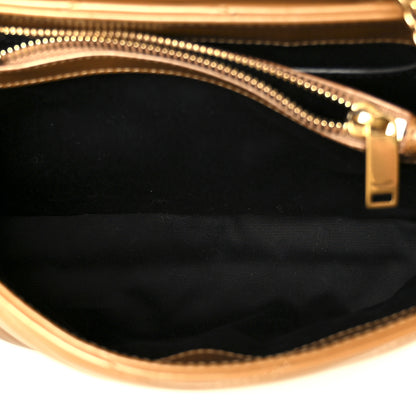 Saint Laurent Calfskin Y Quilted Monogram Small Loulou Chain Satchel Dark Natural 5 of 12
