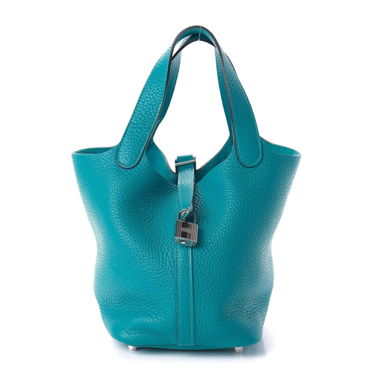 Taurillon Clemence Picotin Lock 18 PM Turquoise