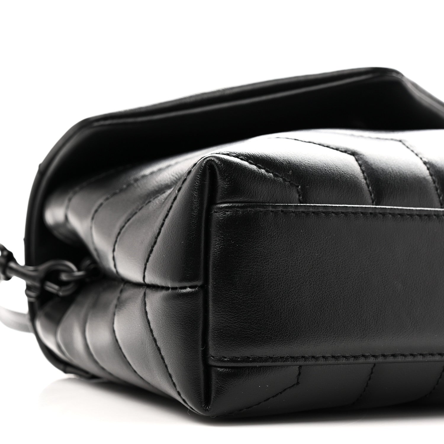Saint Laurent Calfskin Y Quilted Monogram Monochrome Toy Loulou Crossbody Bag Black Black 9 of 11