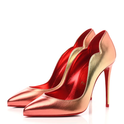Christian Louboutin Metallic Calfskin Ombre Hot Chick 100 Pumps 35 Fiamma 3 of 7