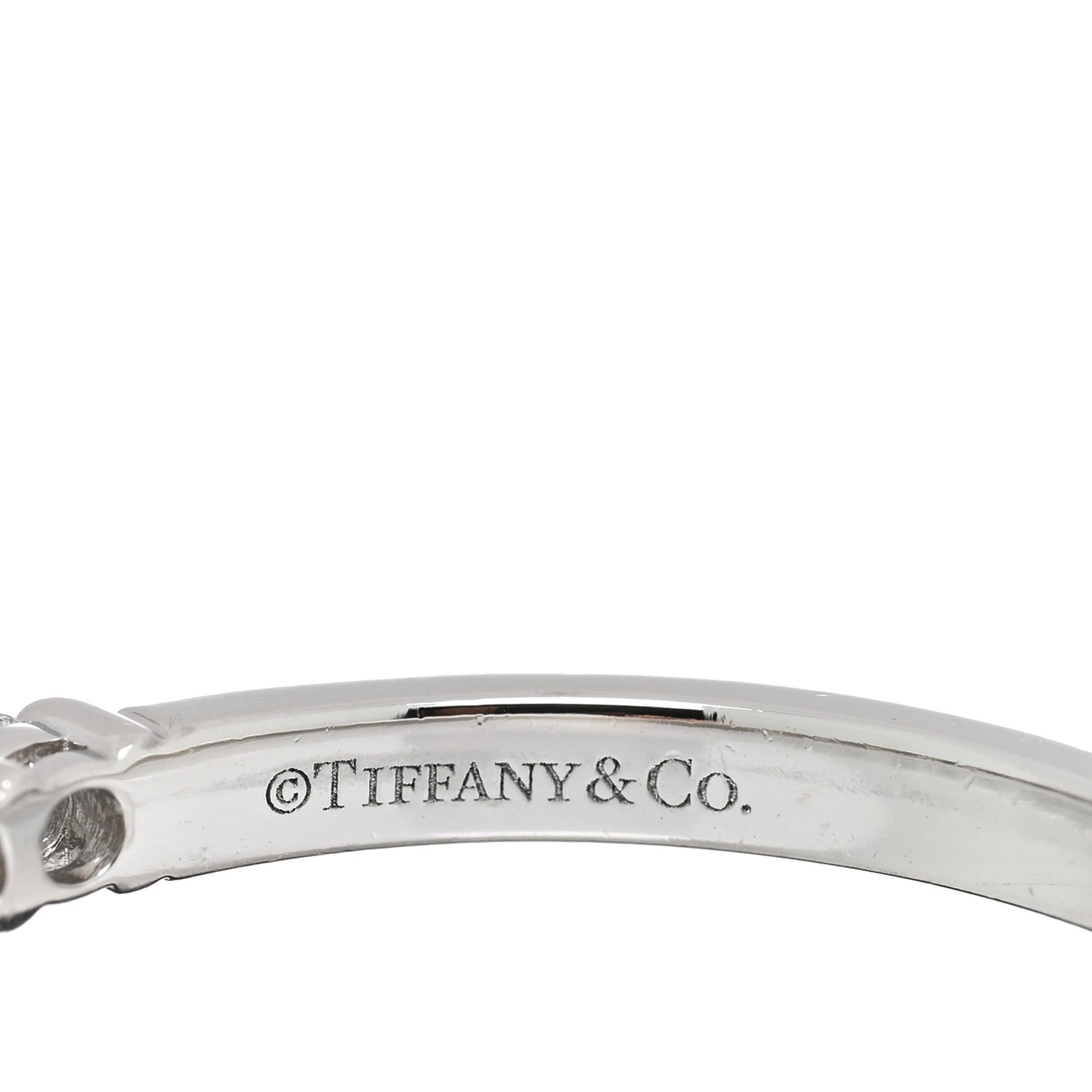 Platinum Diamond .27ct 2.2mm Half Circle Embrace Band Ring 55 7.25