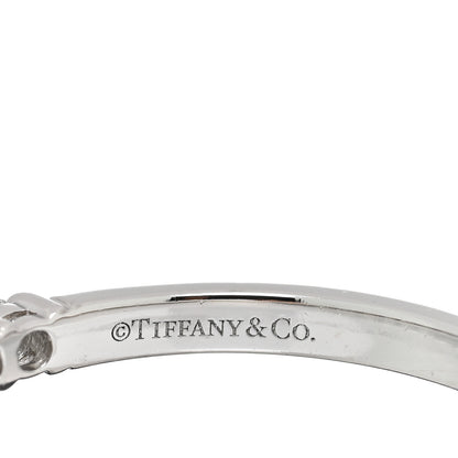 Tiffany Platinum Diamond .27ct 2.2mm Half Circle Embrace Band Ring 55 7.25 5 of 5