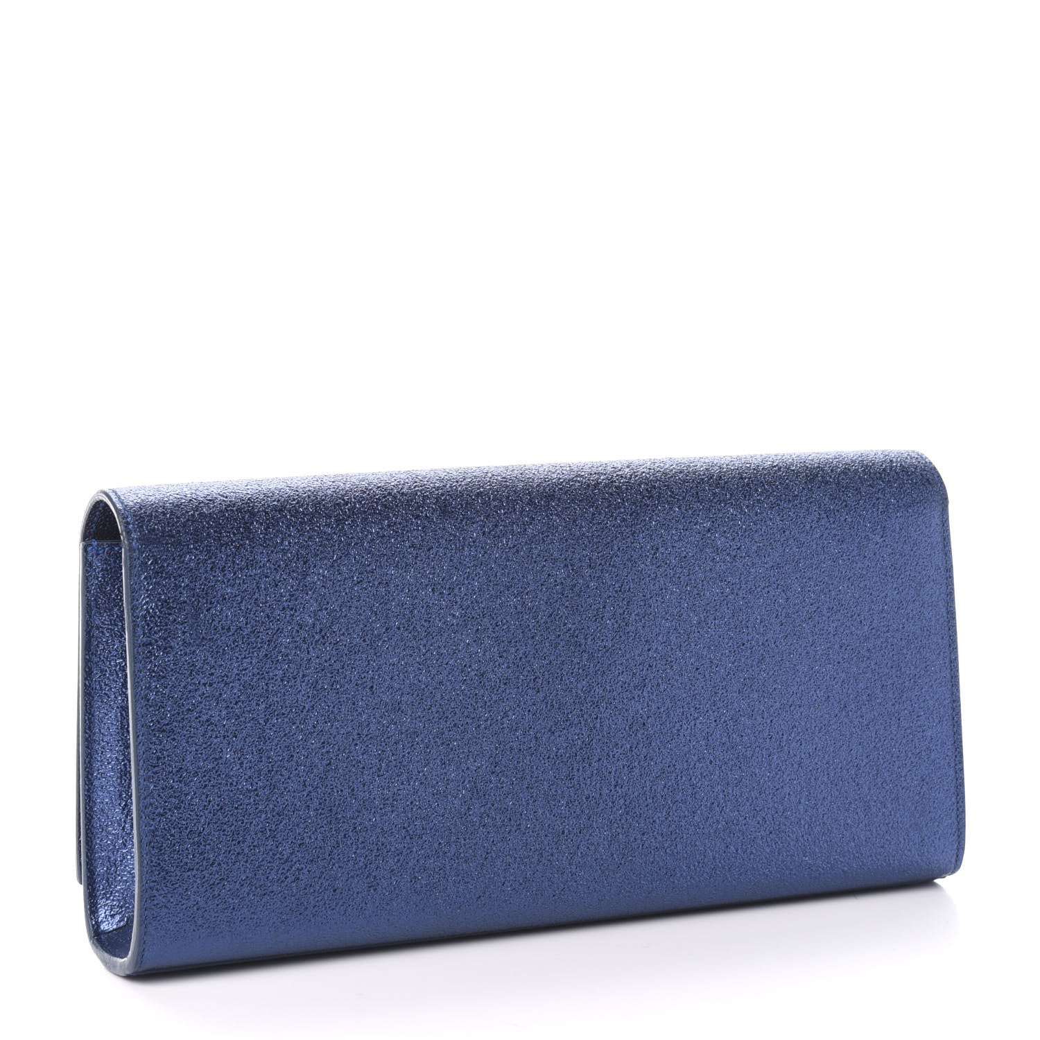Saint Laurent Metallic Calfskin Monogram Kate Clutch Navy 3 of 9