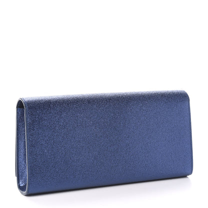 Saint Laurent Metallic Calfskin Monogram Kate Clutch Navy 3 of 9