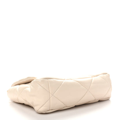Chanel Lambskin Quilted Large Chanel 19 Flap Light Beige 4 of 11