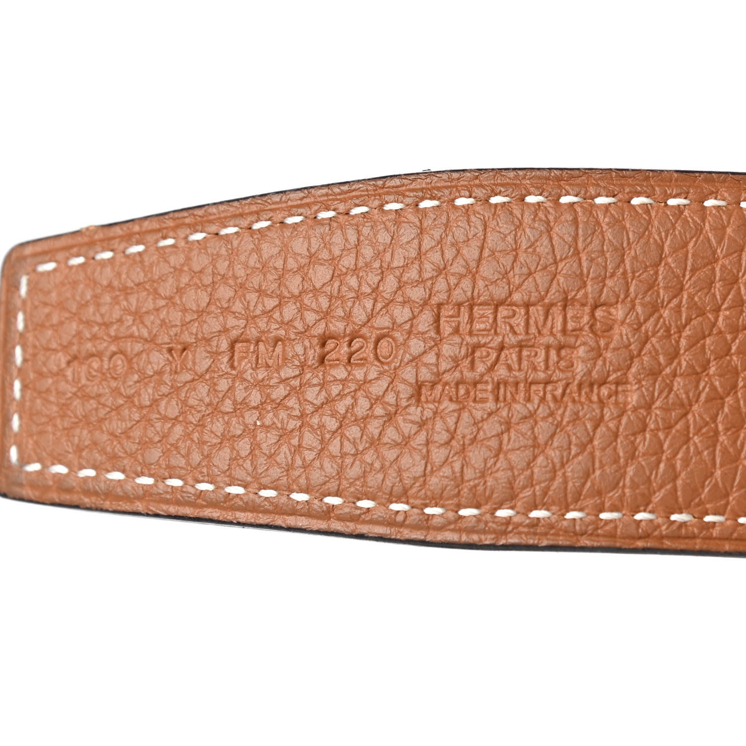 Hermes Box Togo 32mm Martelee H Belt 100 Black Gold 5 of 6