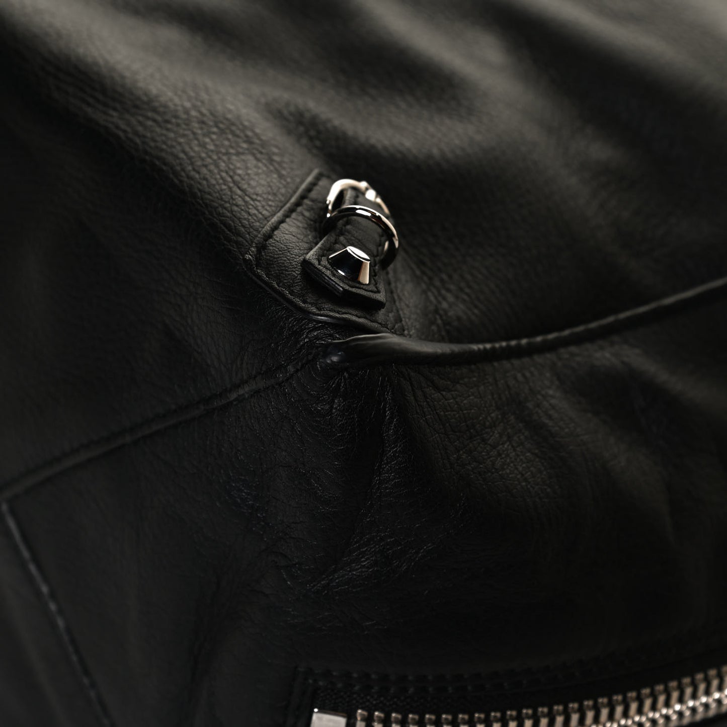 Supple Calfskin Papier A4 Zip Around Tote Black