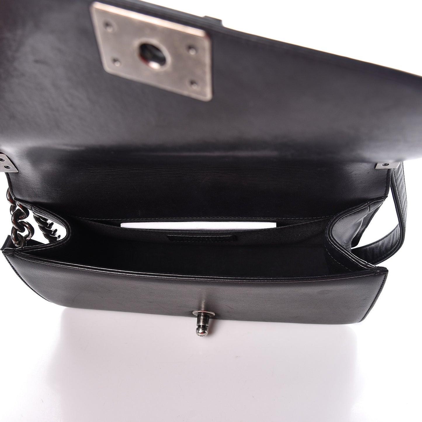 Calfskin Quilted Medium Boy Flap Black