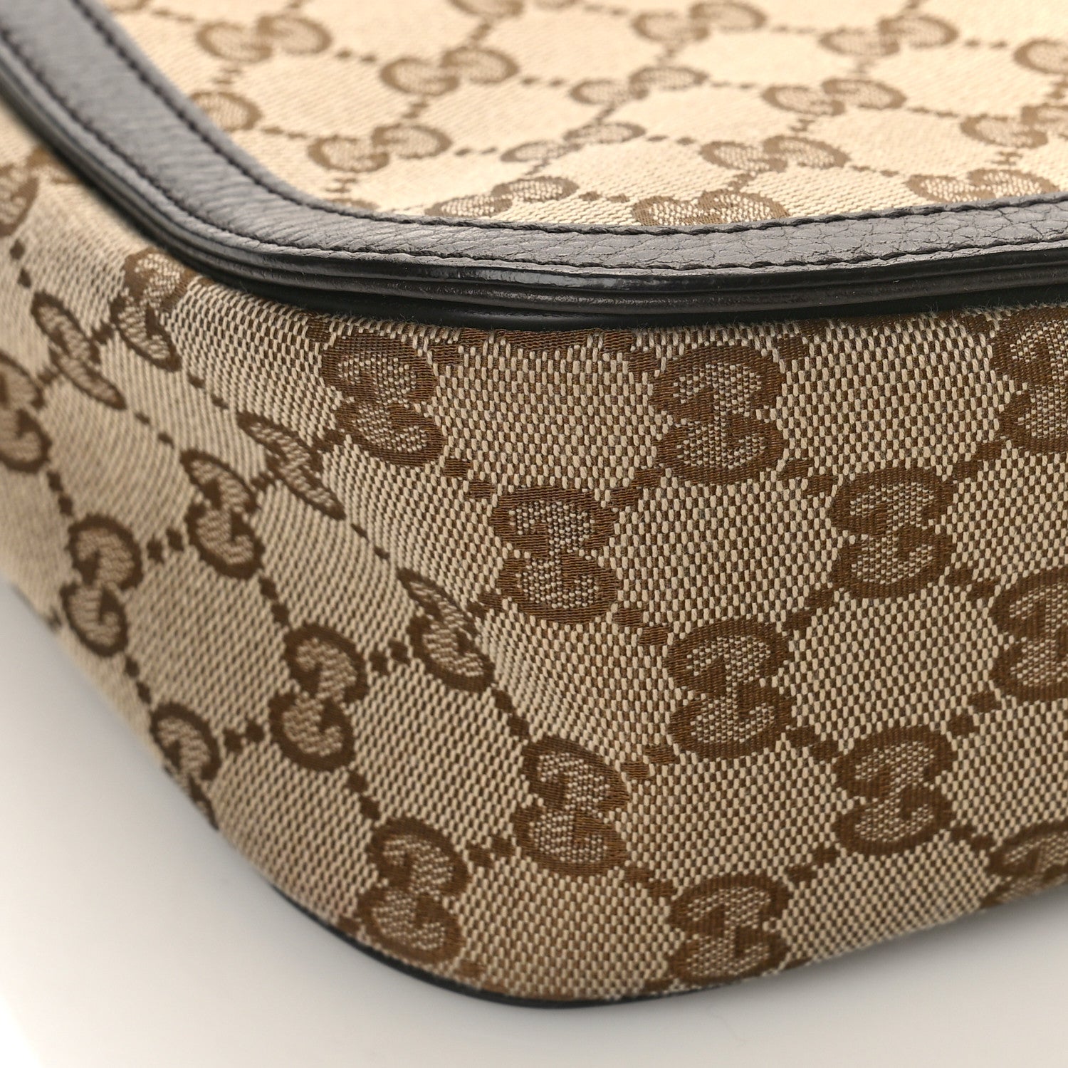 Gucci Monogram Flap Messenger Bag Beige Dark Brown 8 of 9