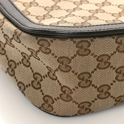 Gucci Monogram Flap Messenger Bag Beige Dark Brown 8 of 9