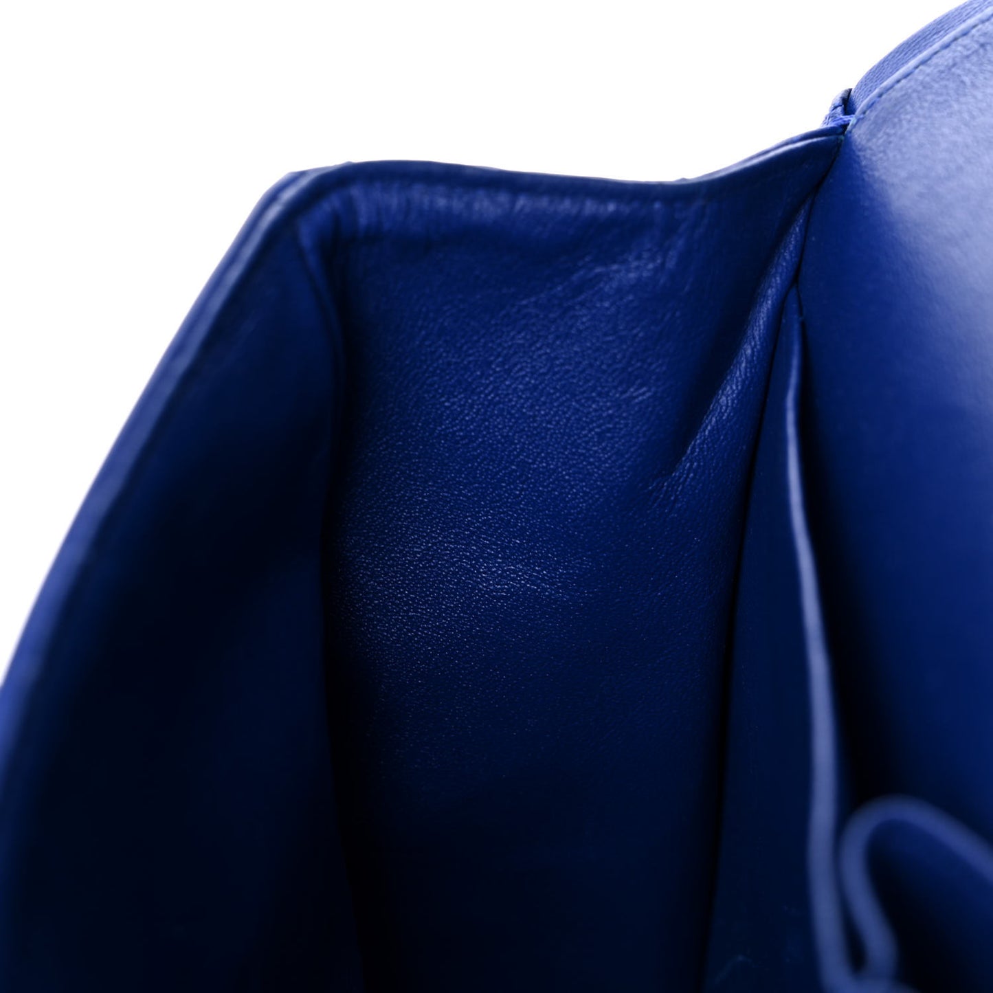 Lambskin Quilted Jumbo Double Flap Blue
