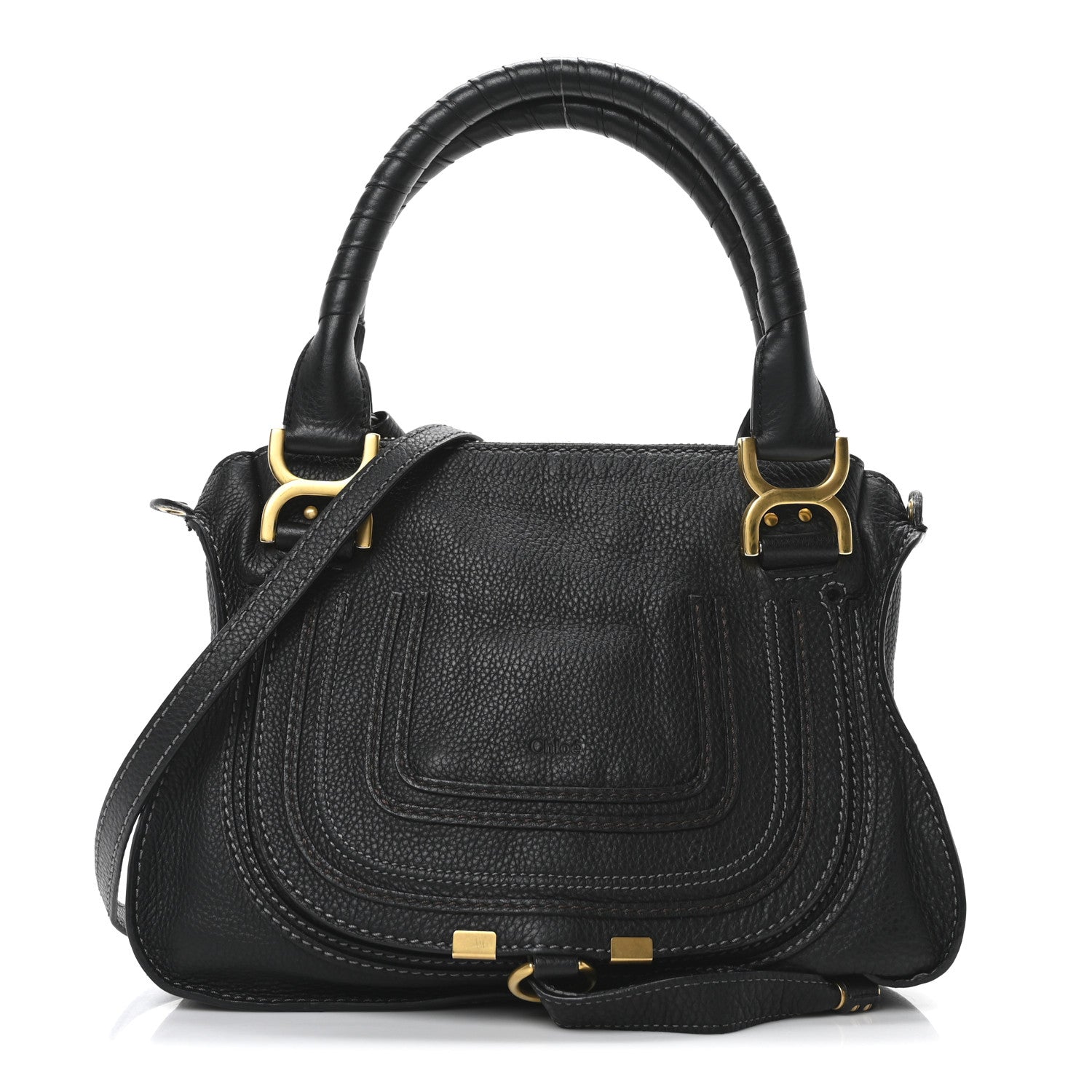 Chloe Calfskin Small Marcie Satchel Black 1 of 9