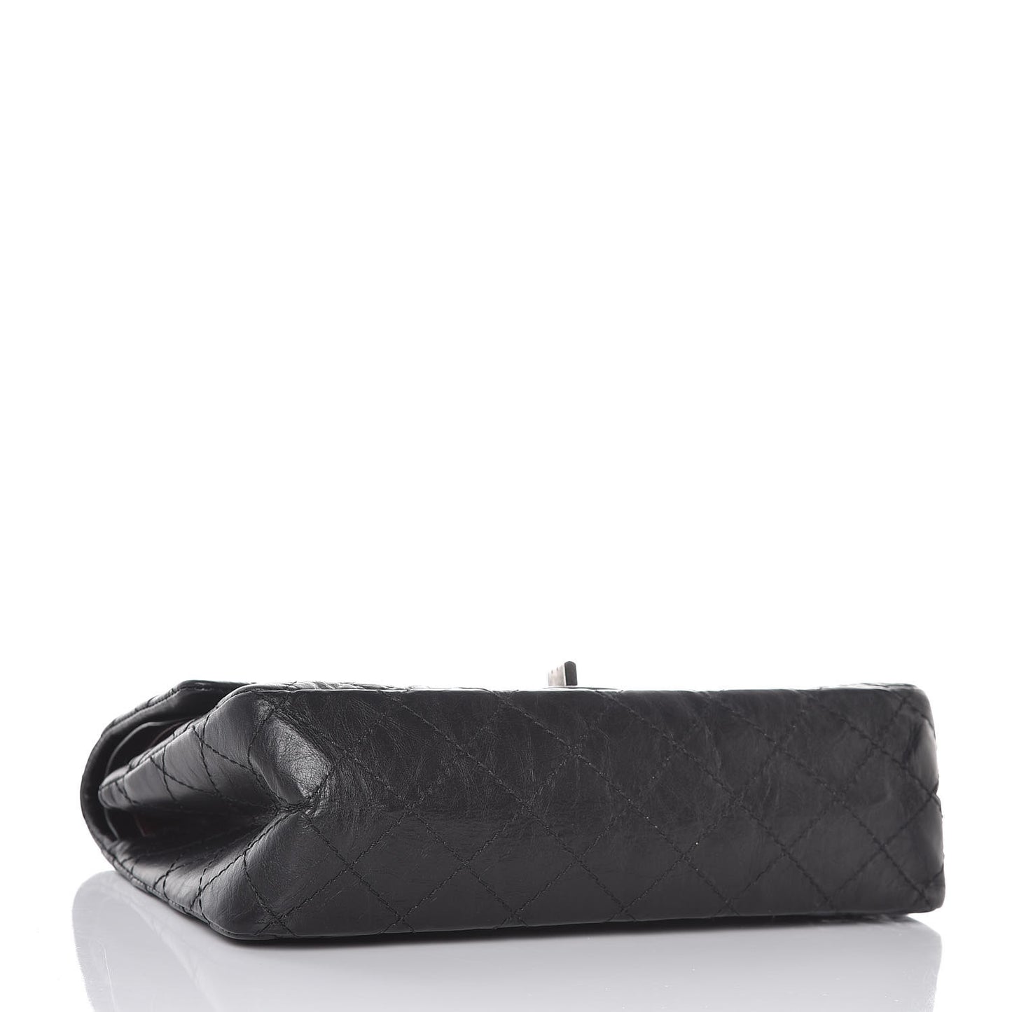 Aged Calfskin Quilted 2.55 Reissue 225 Flap Black