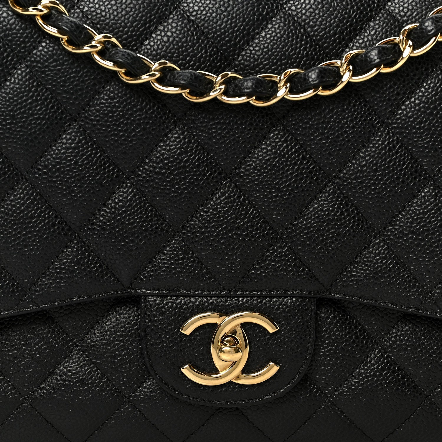 Chanel Caviar Quilted Maxi Double Flap Black 9 of 11