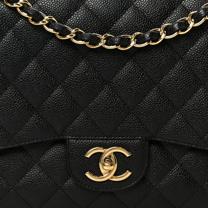 Chanel Caviar Quilted Maxi Double Flap Black 9 of 11