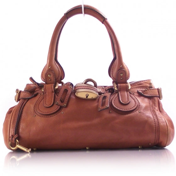 Leather Paddington Tote Brown