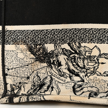 Christian Dior Canvas Zodiac Toile De Jouy Embroidered Medium Book Tote Latte 14 of 22