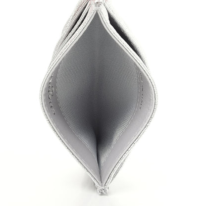 Chanel Metallic Lambskin Quilted Card Holder Silver 5 of 8