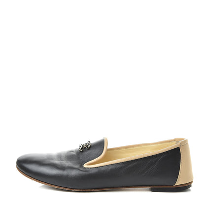 Chanel Lambskin CC Chain Loafers 37 Black 1 of 12