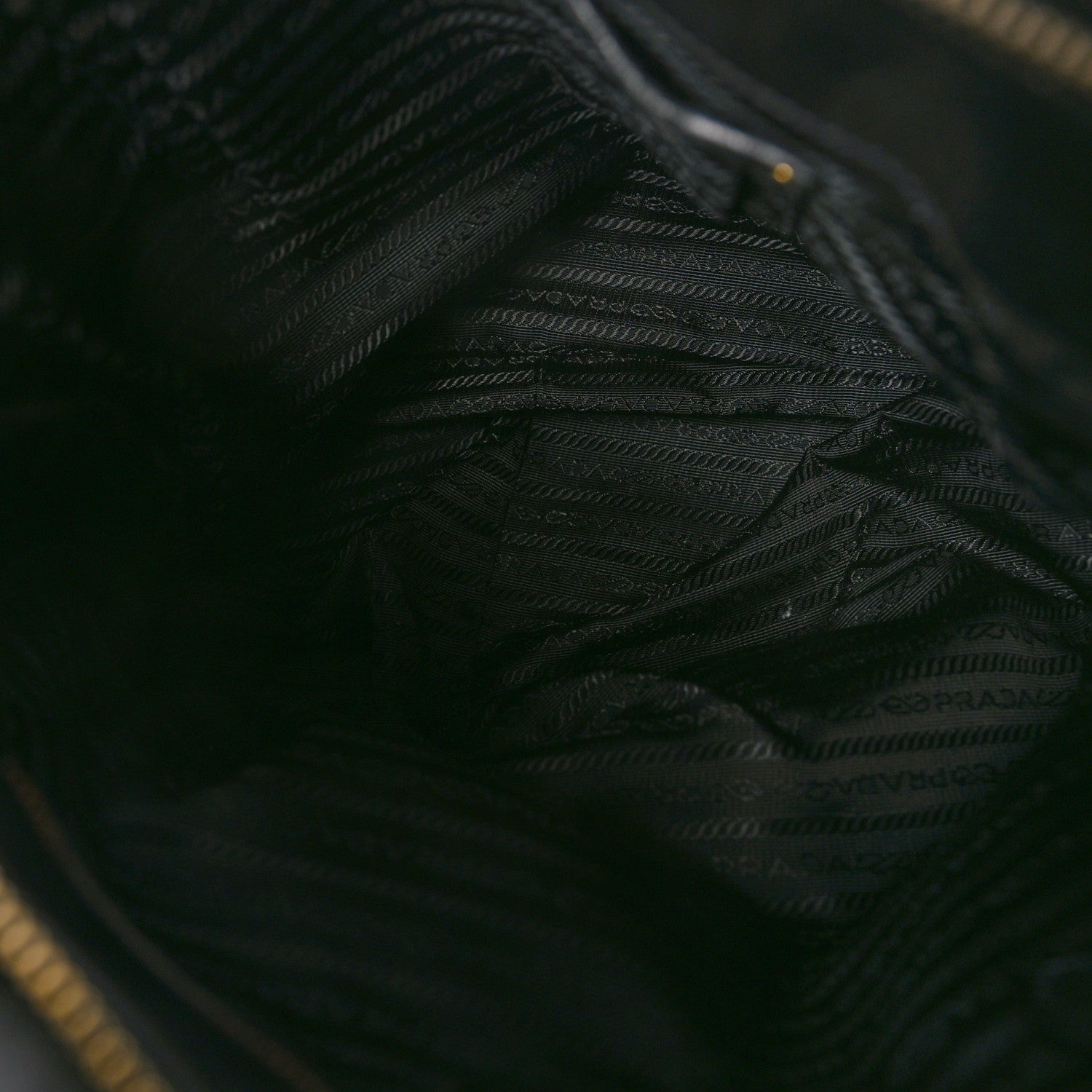 Prada Tessuto Nylon Nappa Braided Gaufre Shopping Satchel Black 5 of 12