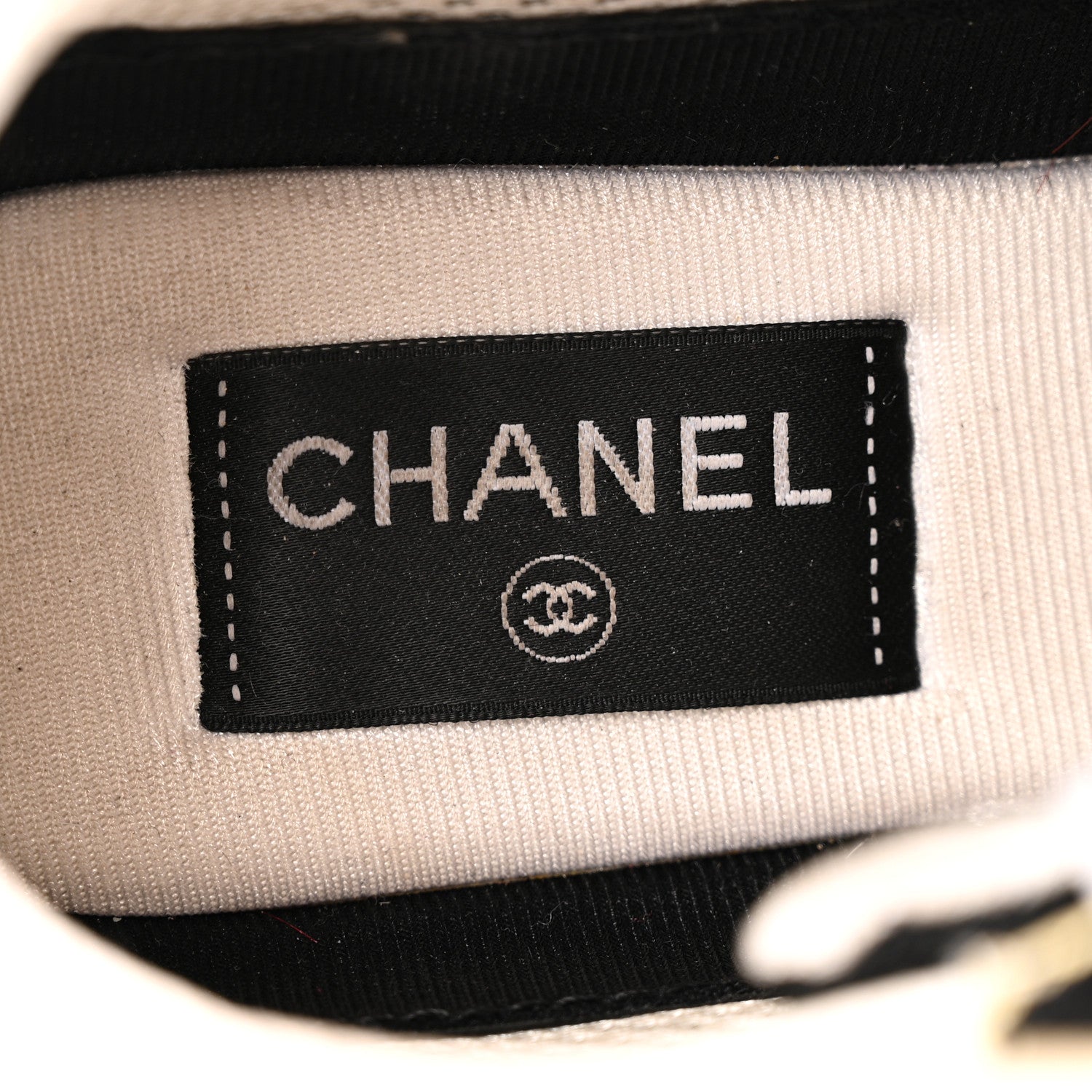 Chanel Mesh Suede Grained Calfskin Womens CC Sneakers 40.5 Black White 7 of 12