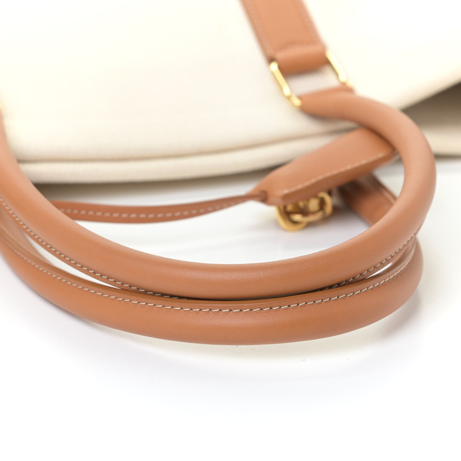 Celine Canvas Calfskin Horizontal Cabas Natural Tan 12 of 12