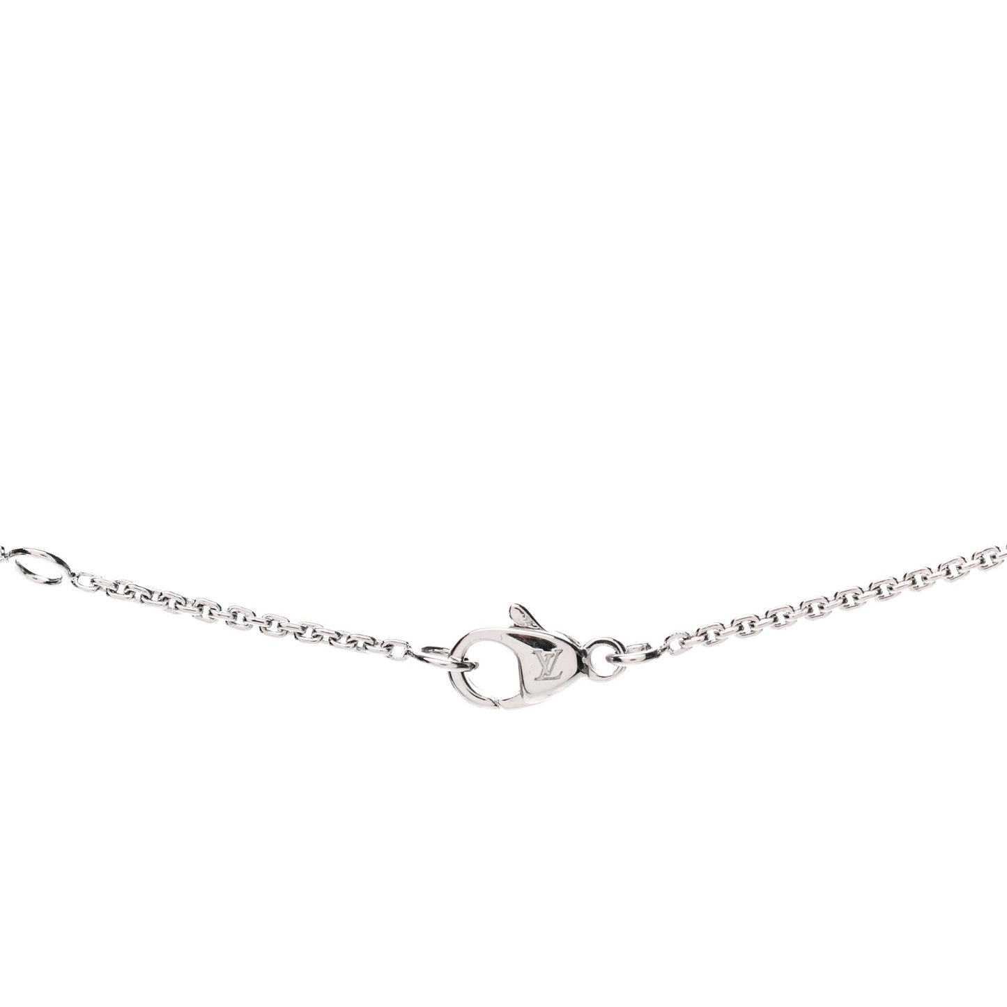 18K White Gold Diamond Idylle Blossom LV Pendant Necklace