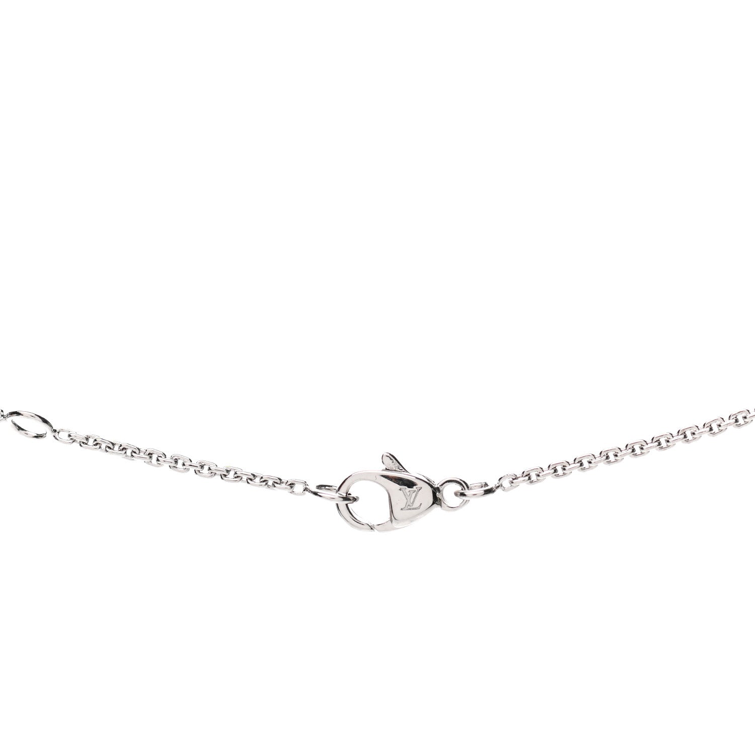 Louis Vuitton 18K White Gold Diamond Idylle Blossom LV Pendant Necklace 4 of 6