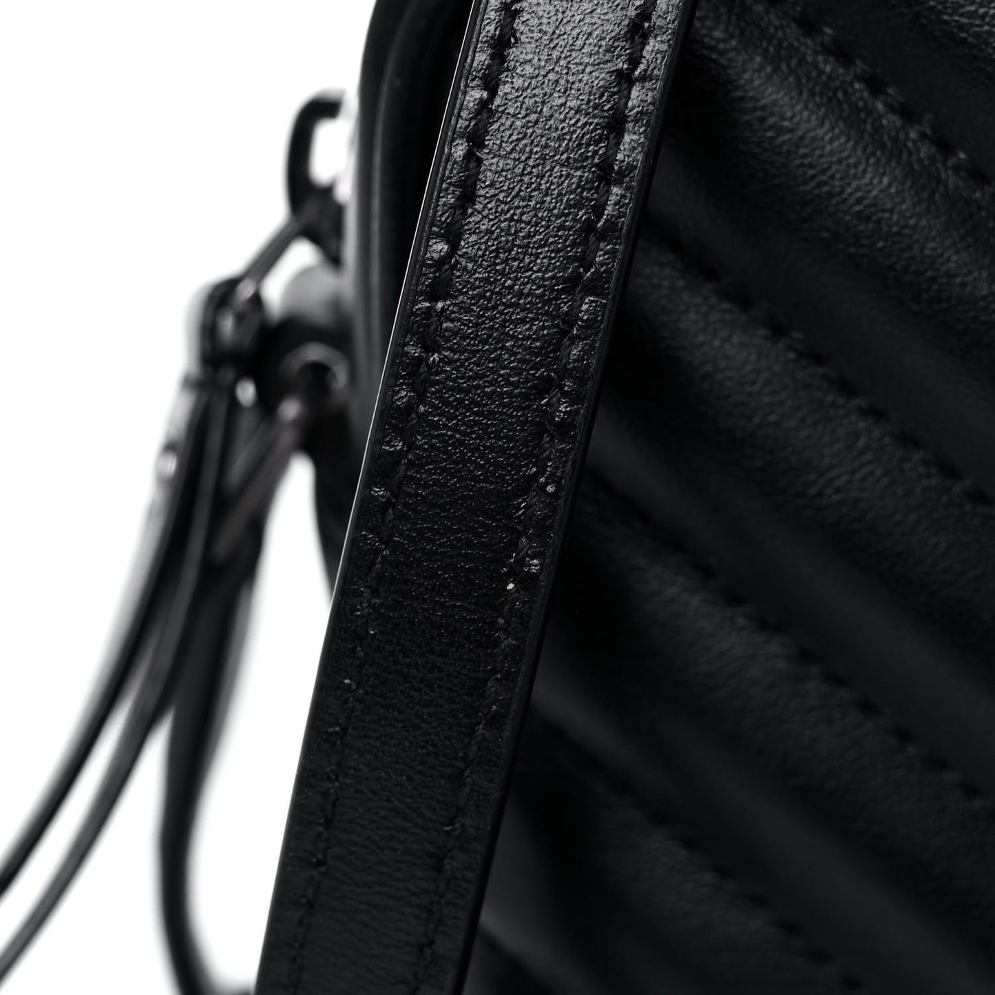 Calfskin Matelasse Monogram Lou Camera Bag Black