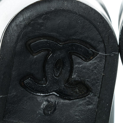 Chanel Rubber Camellia Rain Boots 37 Black 7 of 19