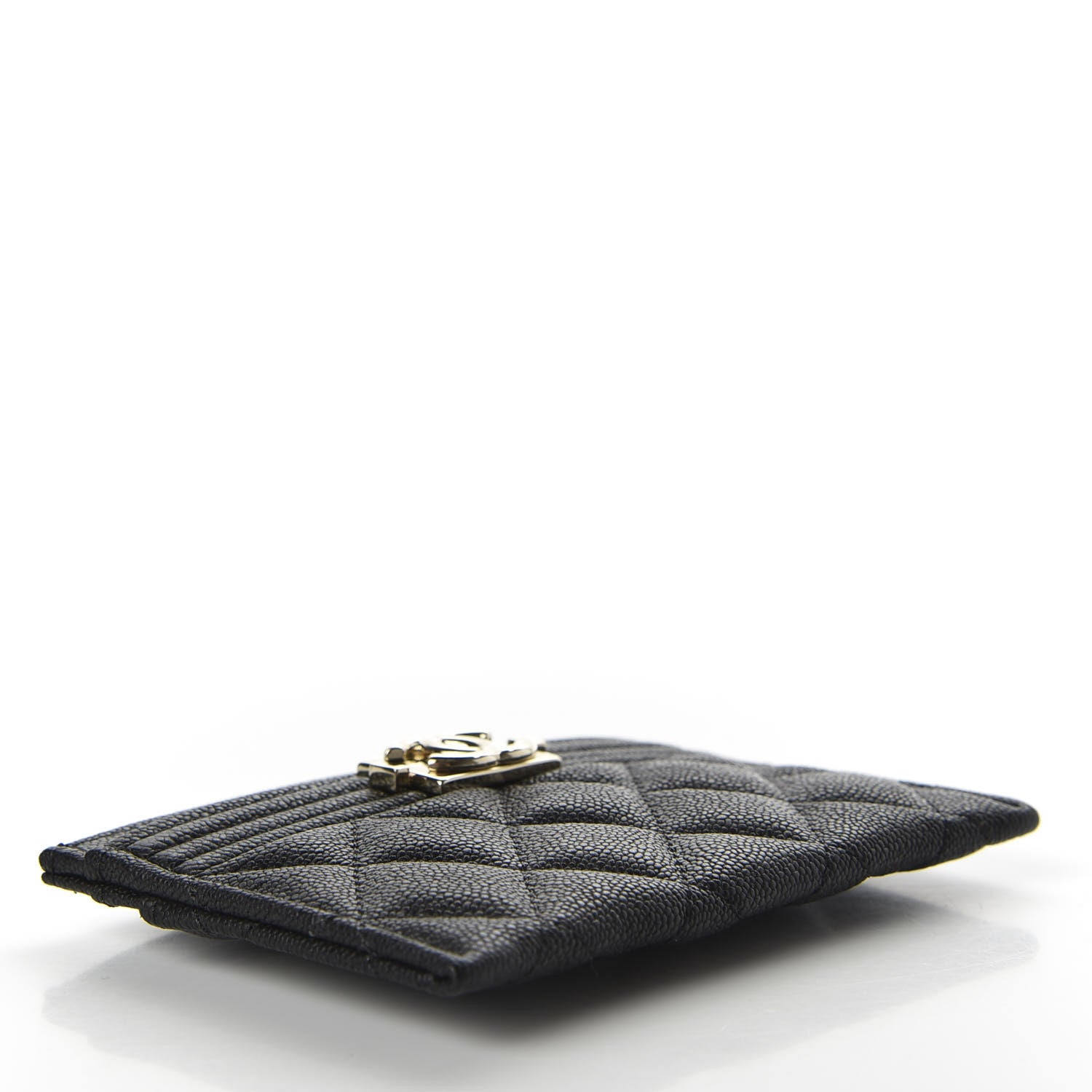 Chanel Caviar Quilted Boy Card Holder Black 4 of 8