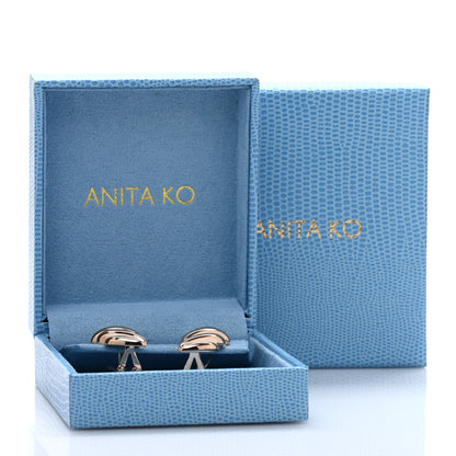 Anita Ko 18K Rose Gold Croissant Earrings 5 of 5