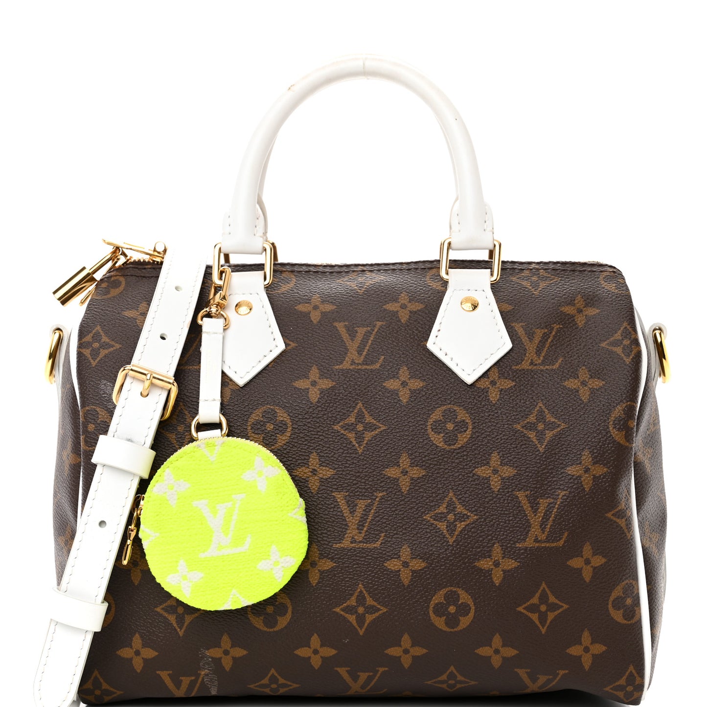 Monogram LV Match Speedy Bandouliere 25 White