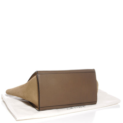 Celine Drummed Calfskin Suede Small Trapeze Dune 4 of 8
