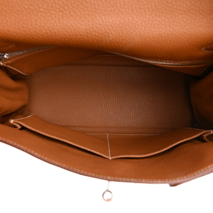 Hermes Togo Kelly Retourne 32 Gold 5 of 12