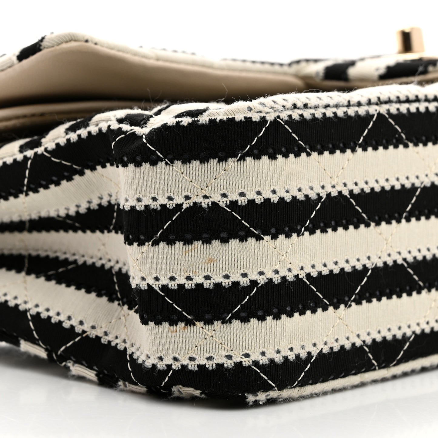 Jersey Quilted Medium Coco Sailor Flap Black White
