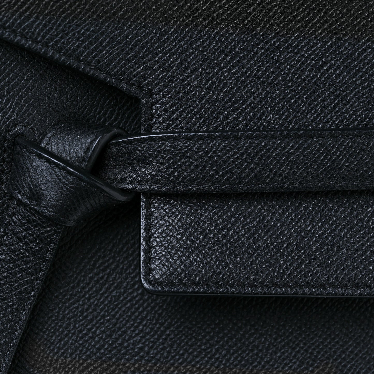 Grained Calfskin Mini Belt Bag Abyss Blue
