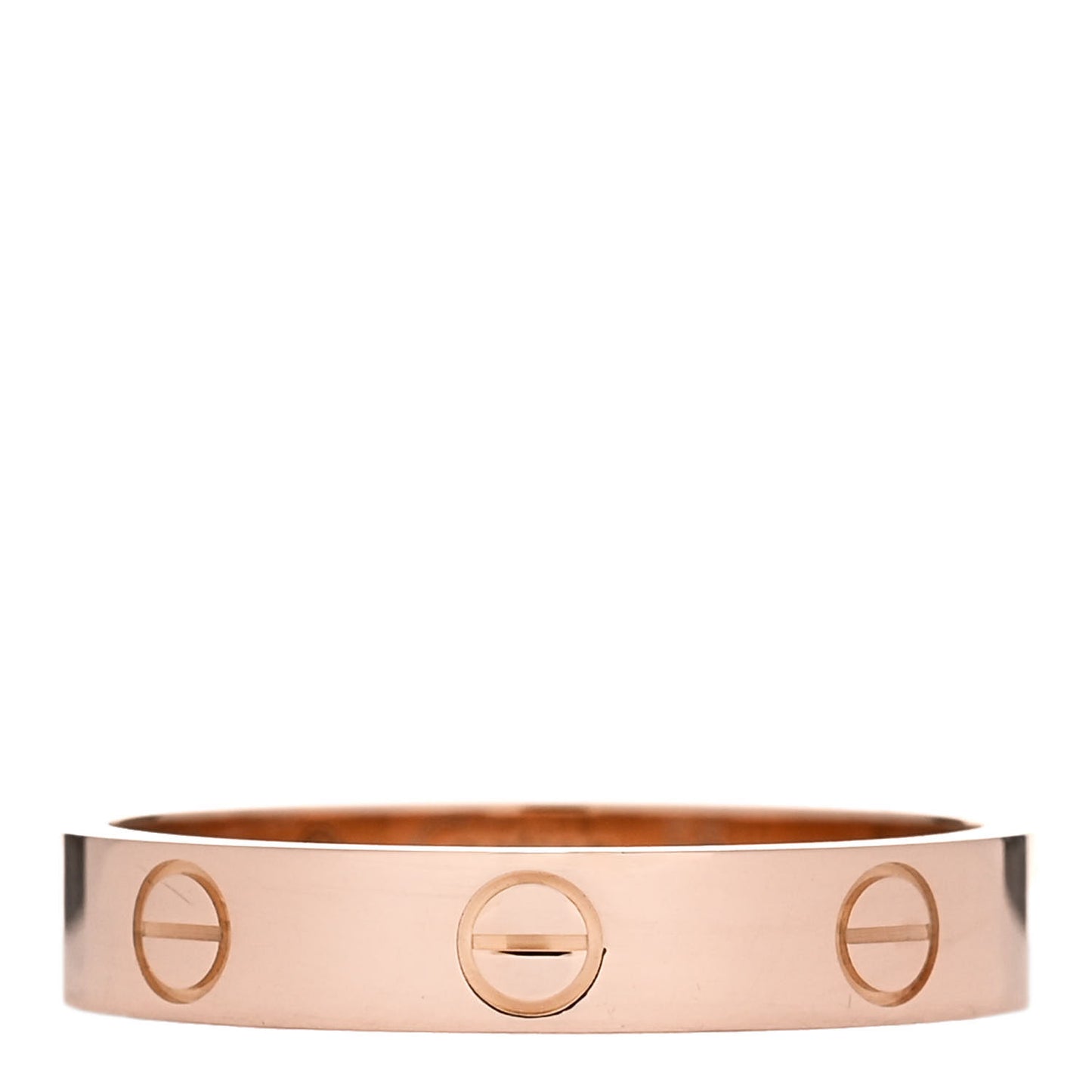 18K Pink Gold 3.5mm LOVE Wedding Band Ring 56 7.5