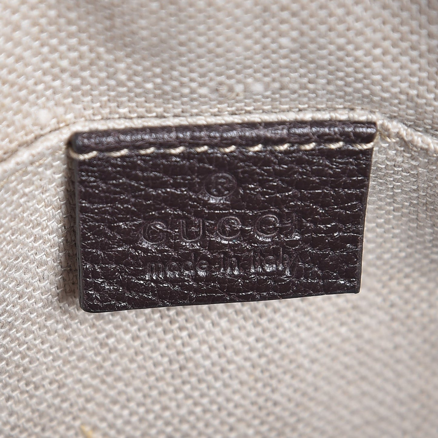 Textured Calfskin Web Small Webby Bee Shoulder Bag Brown Coffee