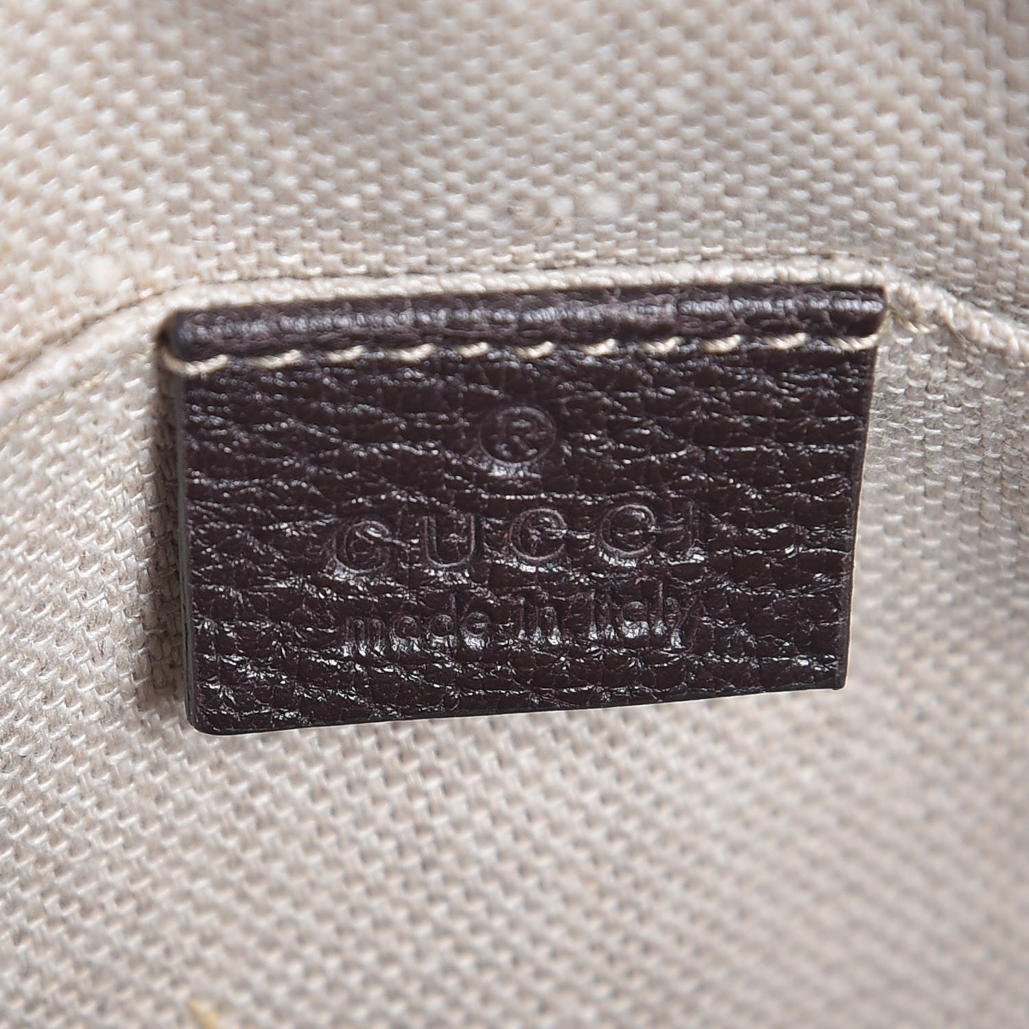 Gucci Textured Calfskin Web Small Webby Bee Shoulder Bag Brown Coffee 6 of 8