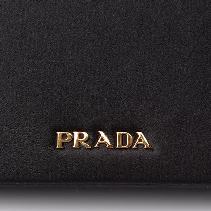 Prada Satin Strass Top Handle Clutch Black 8 of 10