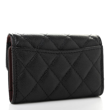 Chanel Caviar Quilted Classic 4 Key Holder Wallet Black 3 of 10