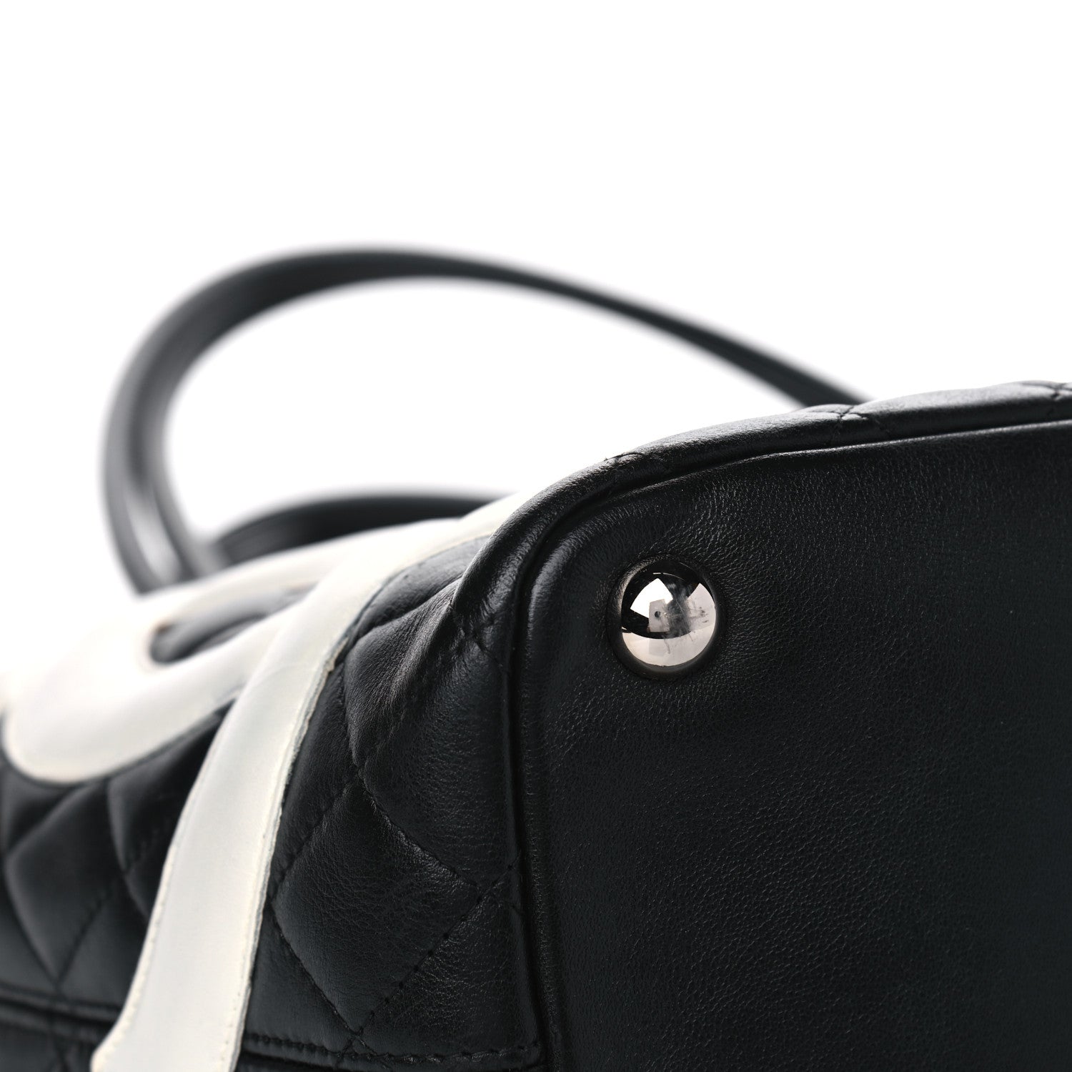 Chanel Calfskin Quilted Large Cambon Tote Black White 8 of 11