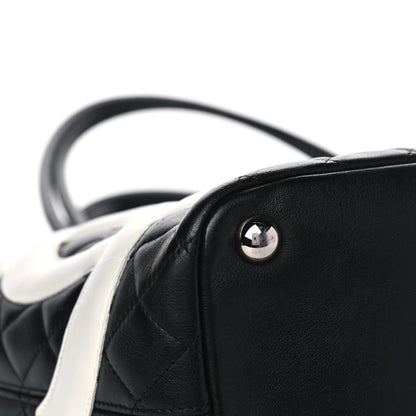 Chanel Calfskin Quilted Large Cambon Tote Black White 8 of 11