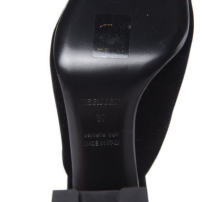 Hermes Velvet Victoria Mule 37 Black 6 of 8