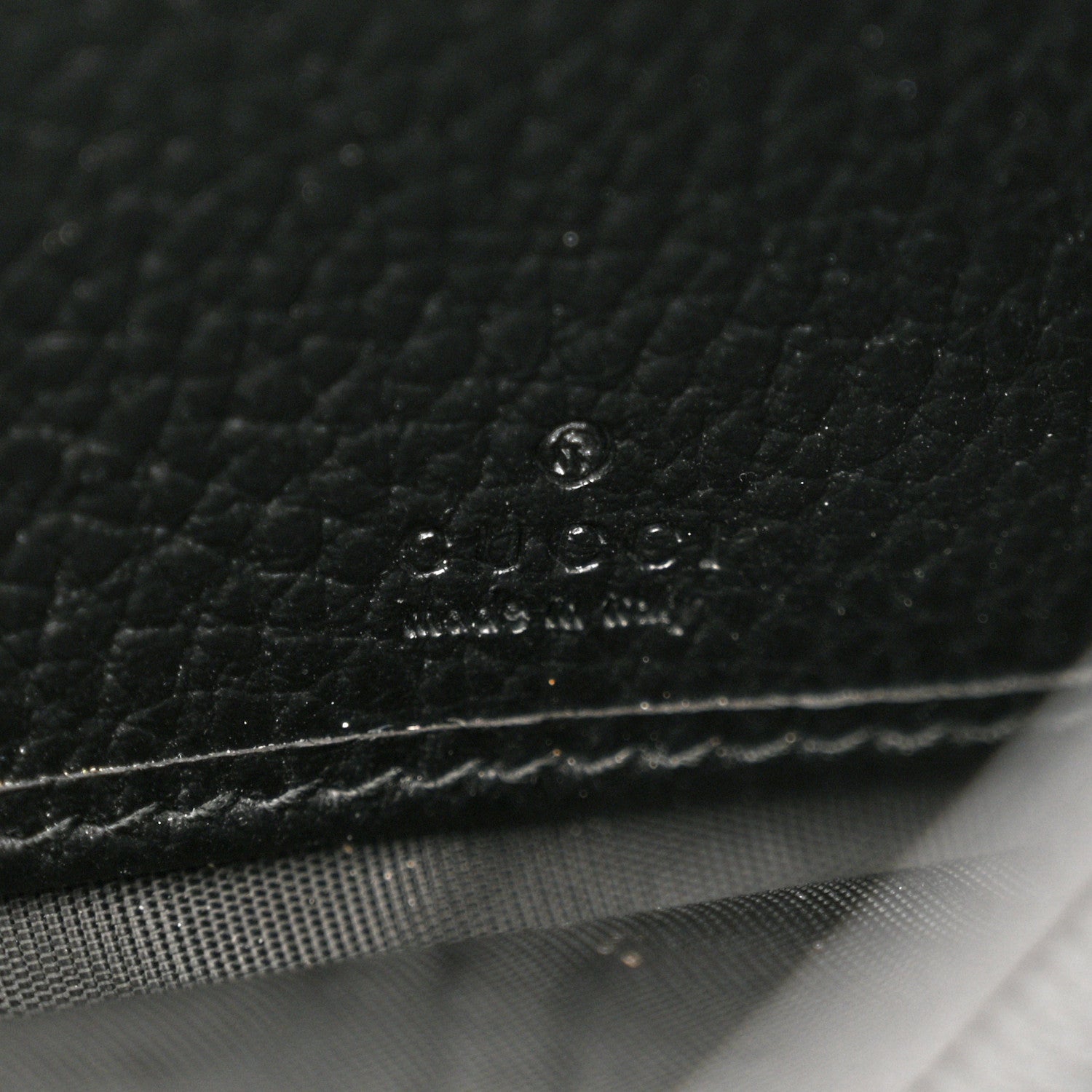 Gucci Dollar Calfskin GG Supreme Monogram Petite GG Marmont Wallet Chain Bag Black Beige Ebony 8 of 12