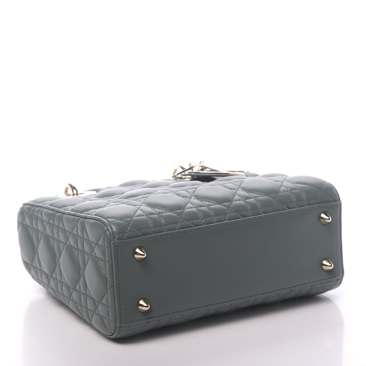 Christian Dior Lambskin Cannage Small My ABCDior Lady Dior Green 3 of 9