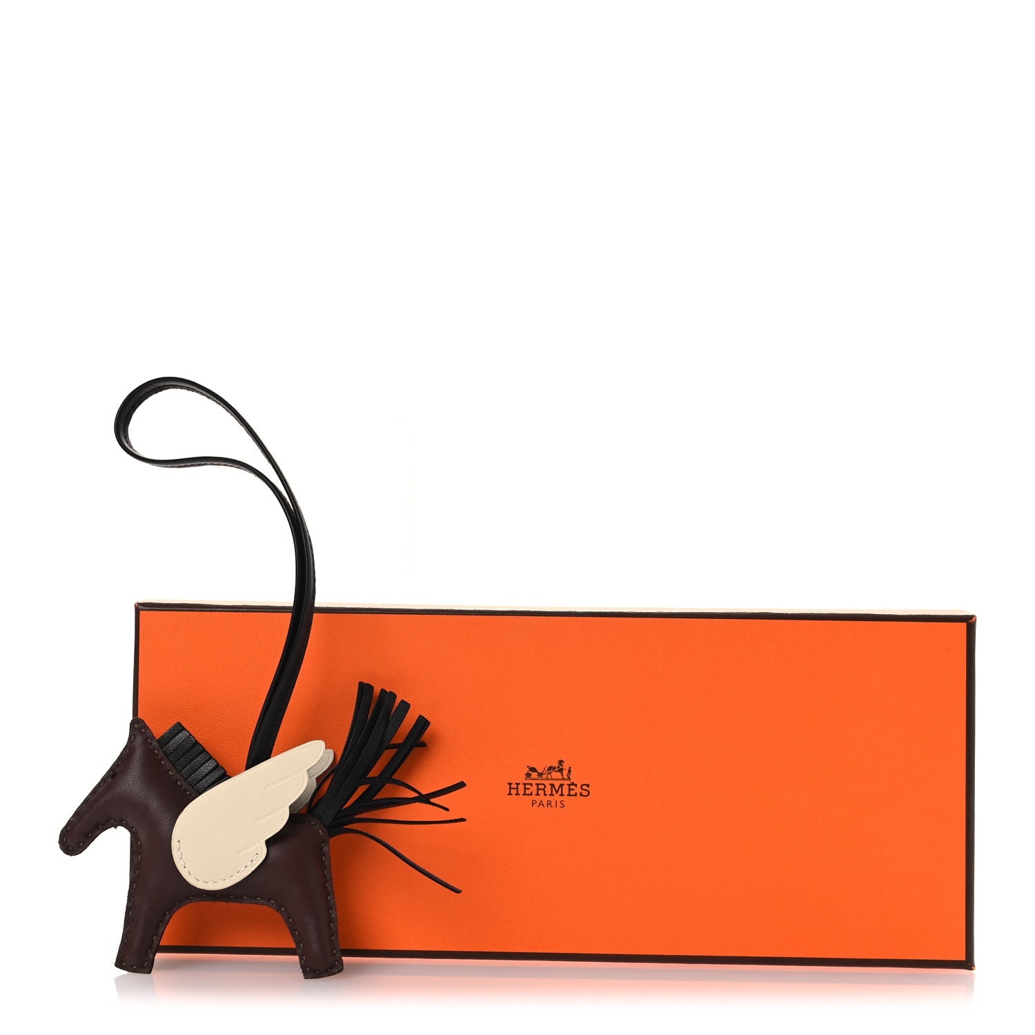 Hermes Milo Lambskin Grigri Rodeo Pegase Horse Bag Charm PM Terre