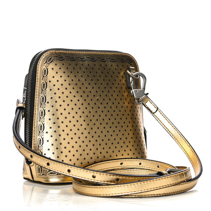 Gucci X SEGA Calfskin GUCCY Stars Mini Dome Shoulder Bag Gold 3 of 14