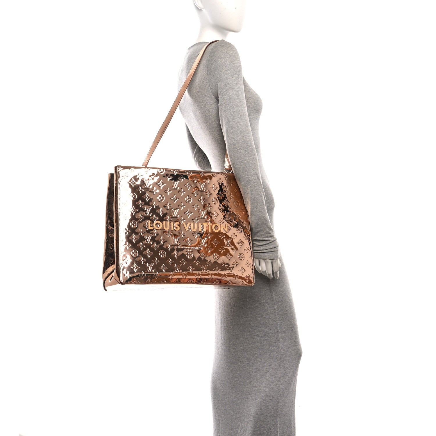 Louis Vuitton Monogram Mirror Shopper Tote MM Copper 2 of 9